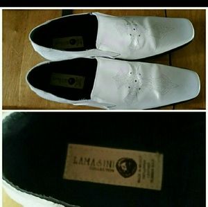 Lamasini sz 38 10.5 men's dress shoes booties